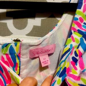 Lilly Pulitzer dress with Palm tree zipper